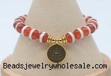 CGB7832 8mm Tibetan agate bead with luckly charm bracelets