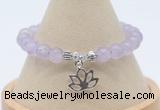 CGB7888 8mm lavender amethyst bead with luckly charm bracelets