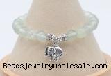 CGB7902 8mm prehnite bead with luckly charm bracelets wholesale