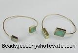 CGB792 8*10mm - 12*16mm rectangle Australia chrysoprase bangles