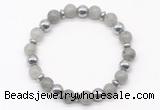 CGB8111 8mm labradorite & hematite power beads bracelet