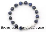 CGB8199 8mm blue tiger eye & white lava beaded stretchy bracelets