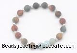 CGB8212 8mm matte picasso jasper & matte amazonite beaded stretchy bracelets