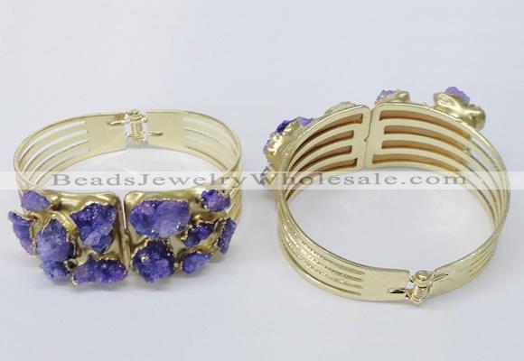 CGB823 30*68mm - 30*70mm druzy agate gemstone bangles wholeasale