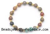 CGB8237 8mm picasso jasper & sea sediment jasper beaded stretchy bracelets