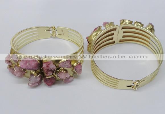 CGB824 30*68mm - 30*70mm druzy agate gemstone bangles wholeasale