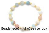 CGB8241 8mm matte amazonite beaded stretchy bracelets wholesale