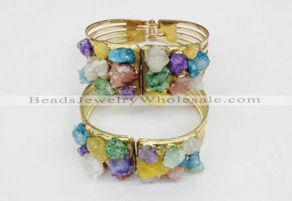 CGB825 30*68mm – 30*70mm druzy agate gemstone bangles wholesale