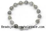 CGB8255 8mm labradorite & matte white howlite beaded stretchy bracelets