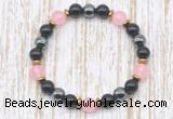 CGB8330 8mm candy jade, black onyx & hematite energy bracelet