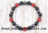 CGB8332 8mm candy jade, black onyx & hematite energy bracelet