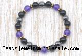 CGB8334 8mm candy jade, black onyx & hematite energy bracelet