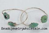 CGB837 13*15mm - 15*20mm freeform druzy agate gemstone bangles