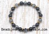 CGB8392 8mm grade A labradorite, black onyx & hematite energy bracelet