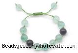 CGB8624 12mm round fluorite adjustable macrame bracelets