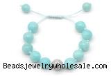 CGB8642 12mm round amazonite adjustable macrame bracelets