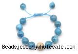 CGB8643 12mm round apatite adjustable macrame bracelets