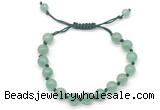 CGB8656 8mm,10mm round green aventurine adjustable macrame bracelets