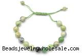 CGB8657 8mm,10mm round australia chrysoprase adjustable macrame bracelets