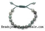 CGB8659 8mm,10mm round African turquoise adjustable macrame bracelets