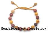 CGB8661 8mm,10mm round mookaite adjustable macrame bracelets