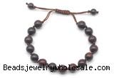 CGB8679 8mm,10mm round brecciated jasper adjustable macrame bracelets