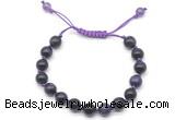 CGB8732 8mm,10mm round purple tiger eye adjustable macrame bracelets