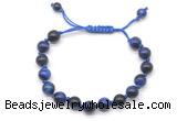 CGB8733 8mm,10mm round blue tiger eye adjustable macrame bracelets