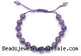 CGB8748 8mm,10mm round amethyst adjustable macrame bracelets