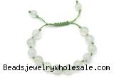 CGB8762 8mm,10mm round prehnite adjustable macrame bracelets