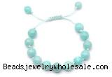 CGB8764 8mm,10mm round amazonite adjustable macrame bracelets