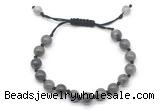 CGB8775 8mm,10mm round labradorite adjustable macrame bracelets