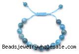 CGB8781 8mm,10mm round apatite adjustable macrame bracelets