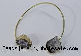 CGB880 13*18mm - 20*25mm freeform druzy agate gemstone bangles