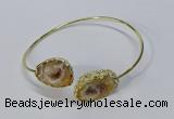 CGB881 13*18mm - 20*25mm freeform druzy agate gemstone bangles