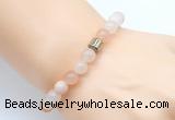 CGB8834 8mm, 10mm pink aventurine & drum hematite power beads bracelets