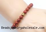 CGB8837 8mm, 10mm red jasper & drum hematite power beads bracelets