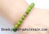 CGB8843 8mm, 10mm green sea sediment jasper & drum hematite power beads bracelets