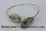 CGB885 13*18mm - 20*25mm freeform druzy agate gemstone bangles