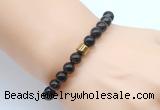 CGB8853 8mm, 10mm smoky quartz & drum hematite power beads bracelets