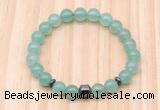 CGB8863 8mm, 10mm green aventurine, drum & rondelle hematite beaded bracelets