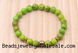 CGB8873 8mm, 10mm green sea sediment jasper, drum & rondelle hematite beaded bracelets