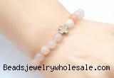 CGB8894 8mm, 10mm pink aventurine & cross hematite power beads bracelets