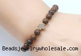 CGB8899 8mm, 10mm elephant skin jasper & cross hematite power beads bracelets