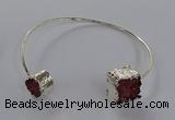 CGB890 12mm - 14*15mm freeform druzy agate gemstone bangles