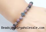 CGB8906 8mm, 10mm rhodonite & cross hematite power beads bracelets