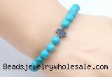 CGB8916 8mm, 10mm turquoise & cross hematite power beads bracelets