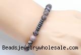 CGB8966 8mm, 10mm rhodonite & rondelle hematite beaded bracelets