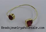 CGB897 12mm - 14*15mm freeform druzy agate gemstone bangles