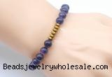 CGB8974 8mm, 10mm amethyst & rondelle hematite beaded bracelets